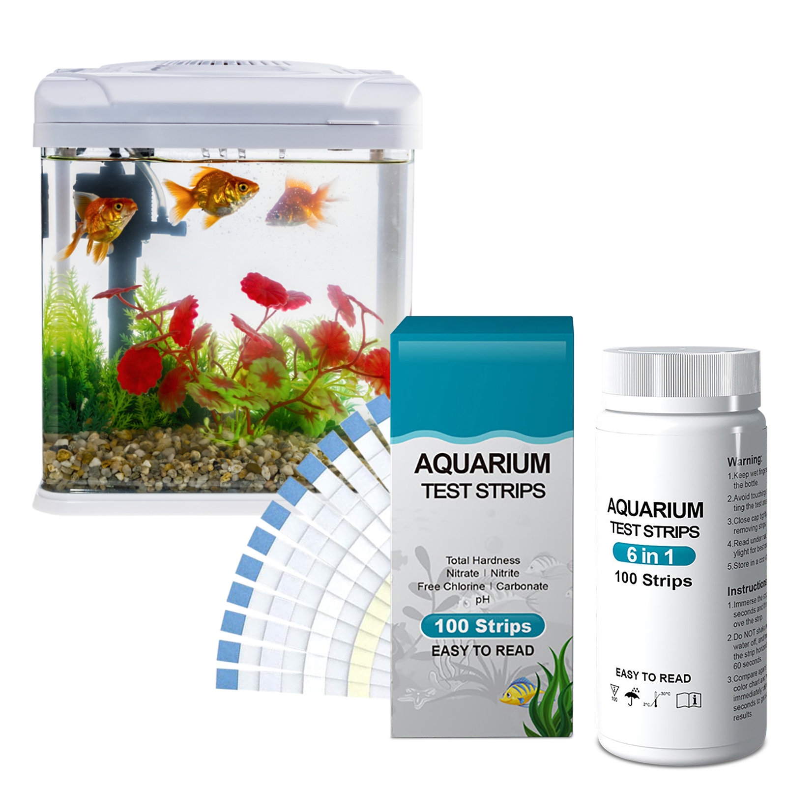 Water Testing Kit - 100 pz 6-in-1 Test di Qualità