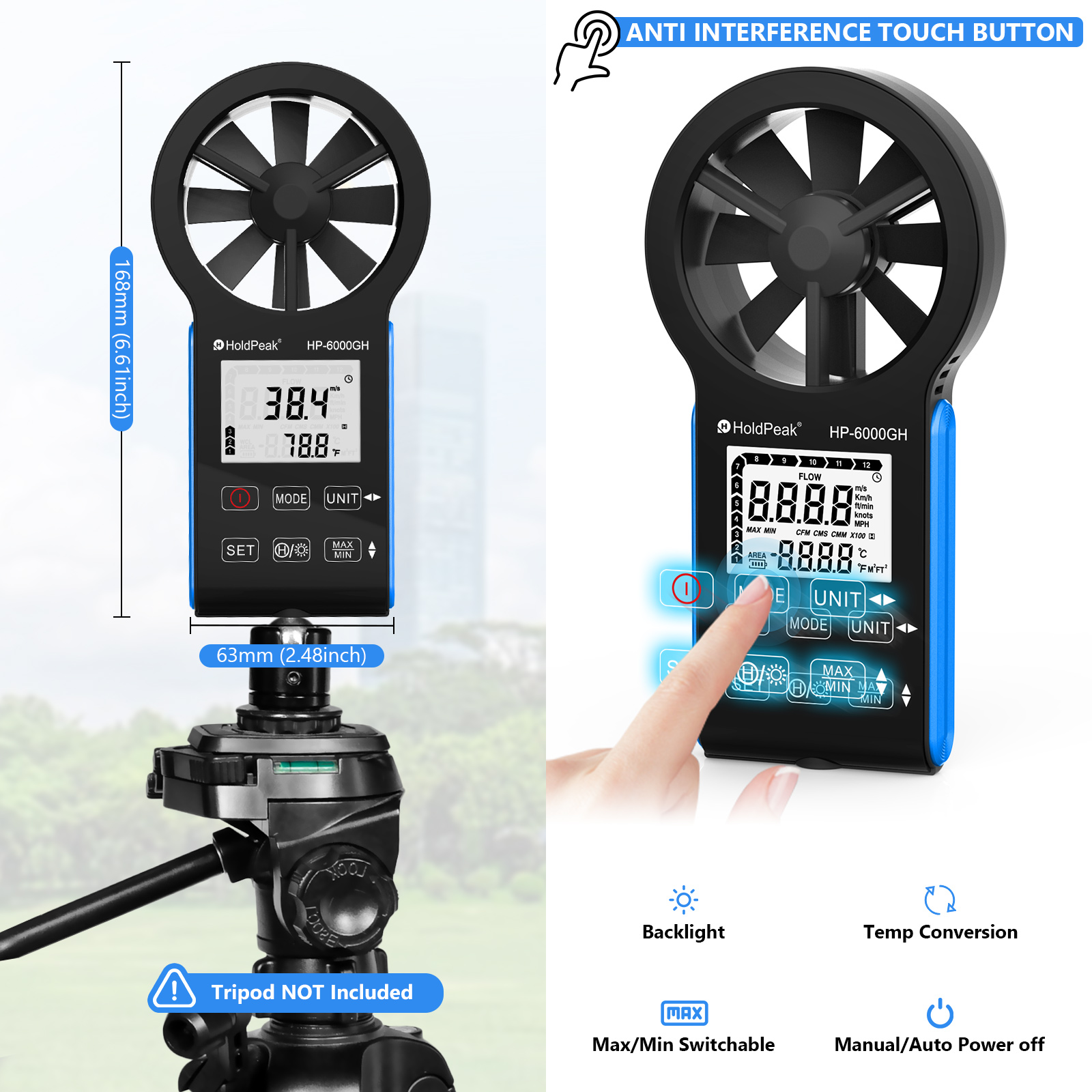 Anemometro Portatile Impermeab - Anemometer Wind Speed recensione e prezzo